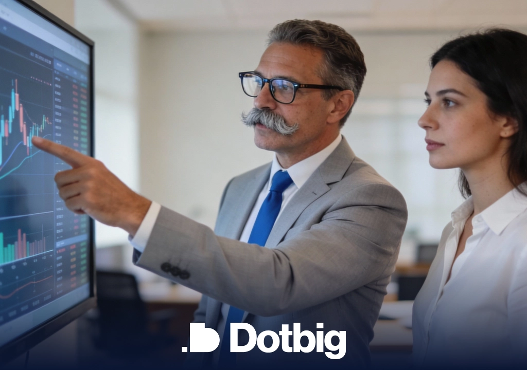 Dotbig expert presenting financial performance charts